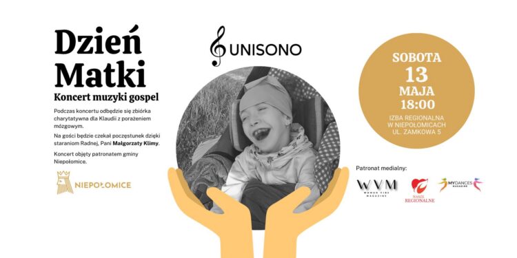 Koncert gospel Zespołu Unisono z okazji Dnia Matki w Niepołomicach